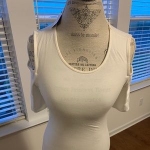 Cream 3/4 length soft shirt